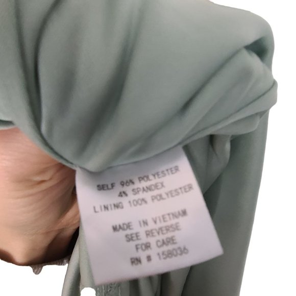Birdy Grey Womens XL Sage Green Sleeveless Square Neck Alex Bridesmaid Dress - Picture 7 of 10